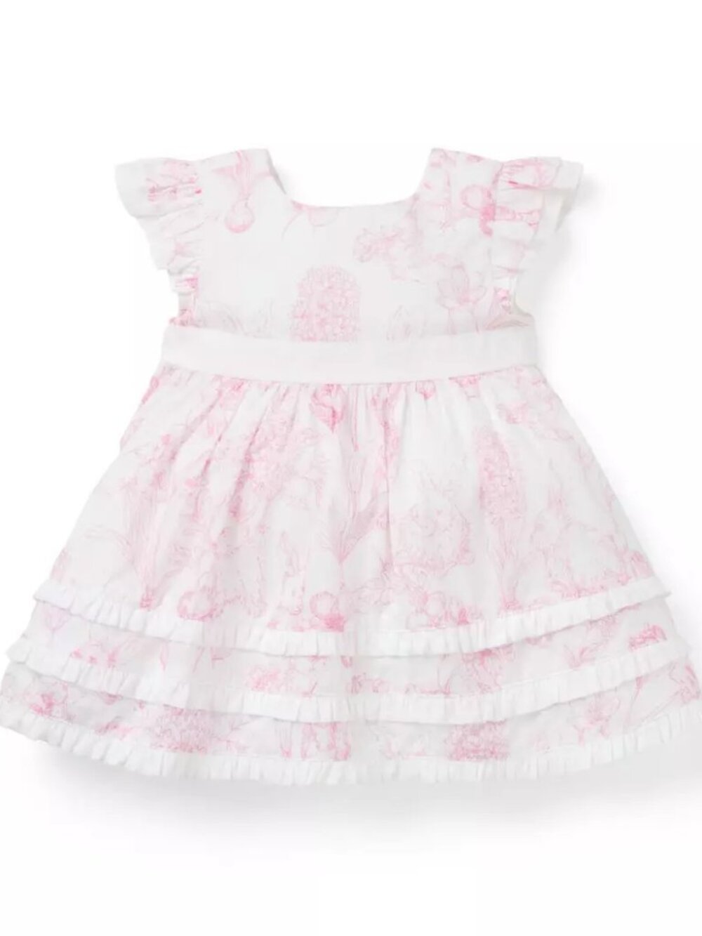 Janie and Jack Bunny Toile Baby Dress, Size 18-24 months